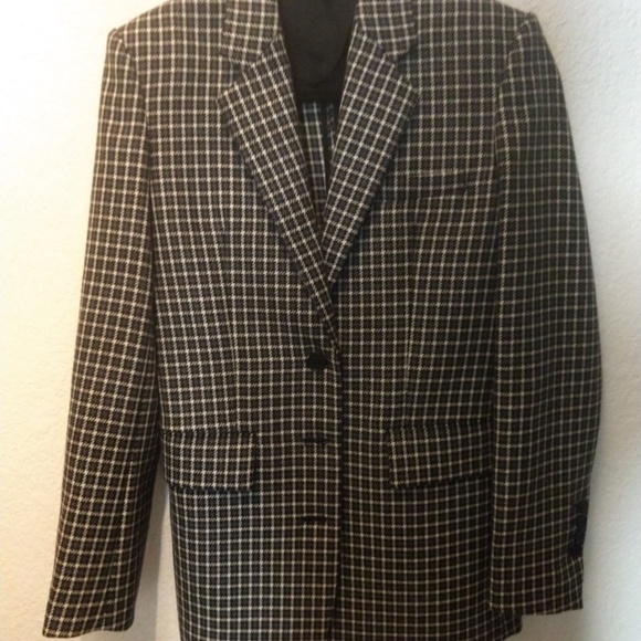 NWOT Helmut Lang Square Houndstooth Wool Blazer XS - Picture 3 of 8